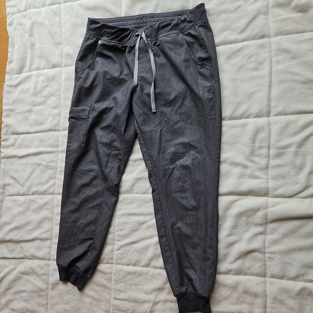 FIGS Zamora Women's L Technical Collection Jogger‎ Scrub Pants - Gray